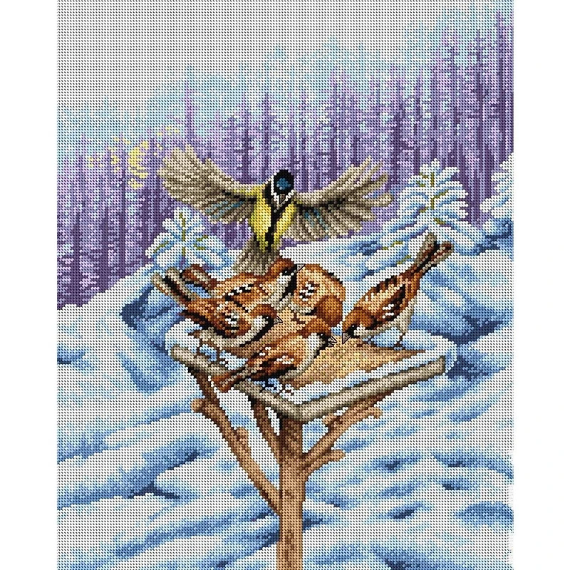 Orchidea Winter Feeder Counted Cross Stitch Kit