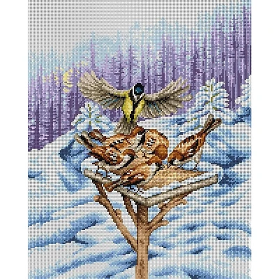 Orchidea Winter Feeder Counted Cross Stitch Kit