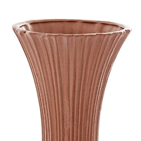Rust Ceramic Modern Vase, 20" x 8" x 8"