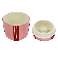 6.5" Pink & Red Gift Ceramic Container with Lid by Ashland®