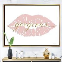 Designart - fashion Glam Lips on Gold II