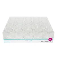 12oz. Clear Plastic Stemless Wine Glasses by Celebrate It™, 20ct.
