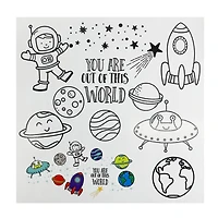 Space Wood Stamp Jar Set by Recollections™