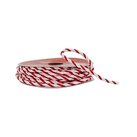 1/10" x 30ft. Red & White Cording Ribbon by Celebrate It®
