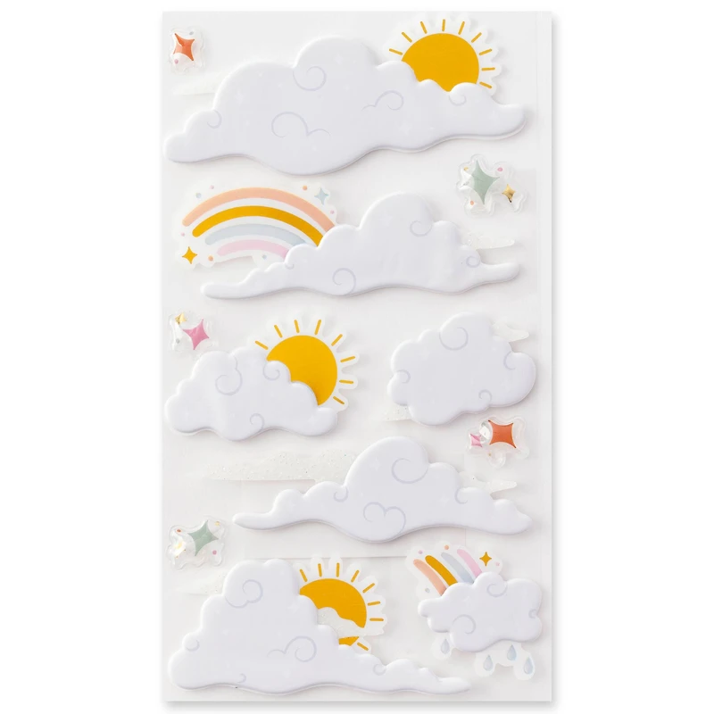 12 Pack: Cloud & Rainbow Dimensional Stickers by Recollections™