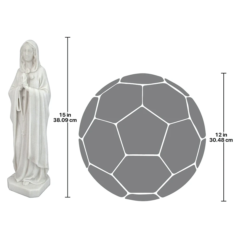 Design Toscano 15" Blessed Virgin Mary Bonded Marble Statue