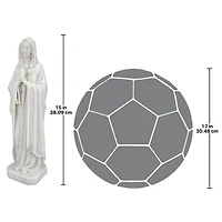 Design Toscano 15" Blessed Virgin Mary Bonded Marble Statue