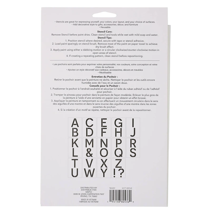 4.5" Classic Caps Alphabet Stencils by Craft Smart®