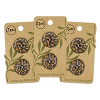 Dritz® 28mm Cheetah Recycled Leather Buttons, 6ct.