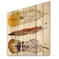 Designart - Ethnic Yellow Feather From Wing