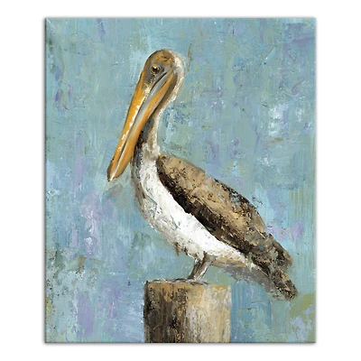 Painted Pelican Canvas Wall Art