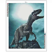 Sparkly Selections Deltadromeus on the Hunt 30cm x 40cm Diamond Painting Kit, Round Diamonds