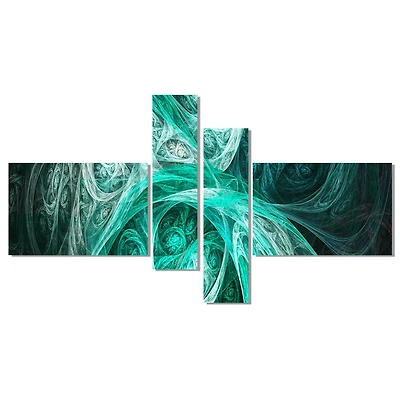 Designart - Mystic Turquoise Fractal