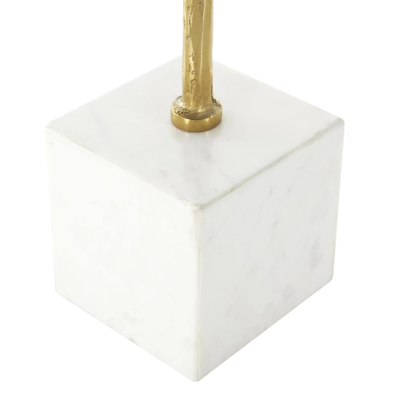 43" Gold Metal Leaf Tall Textured Cutout Sculpture