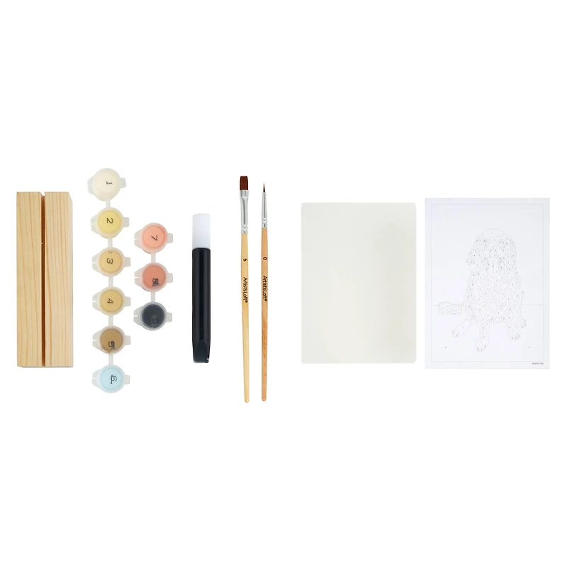 5" x 7" Golden Retriever Paint-by-Number Acrylic Surface Kit by Artist's Loft®