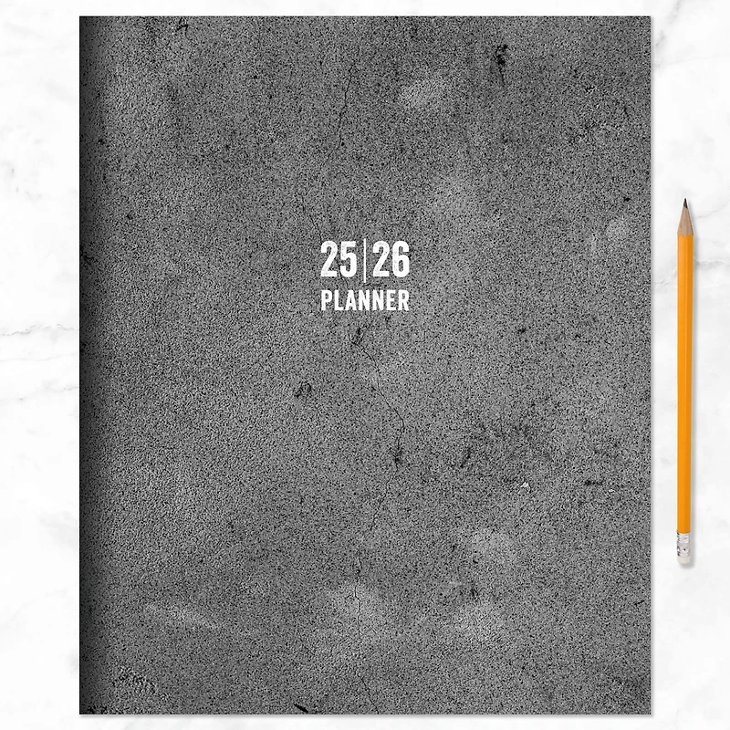 TF Publishing 2025-2026 Concrete Large Monthly Planner