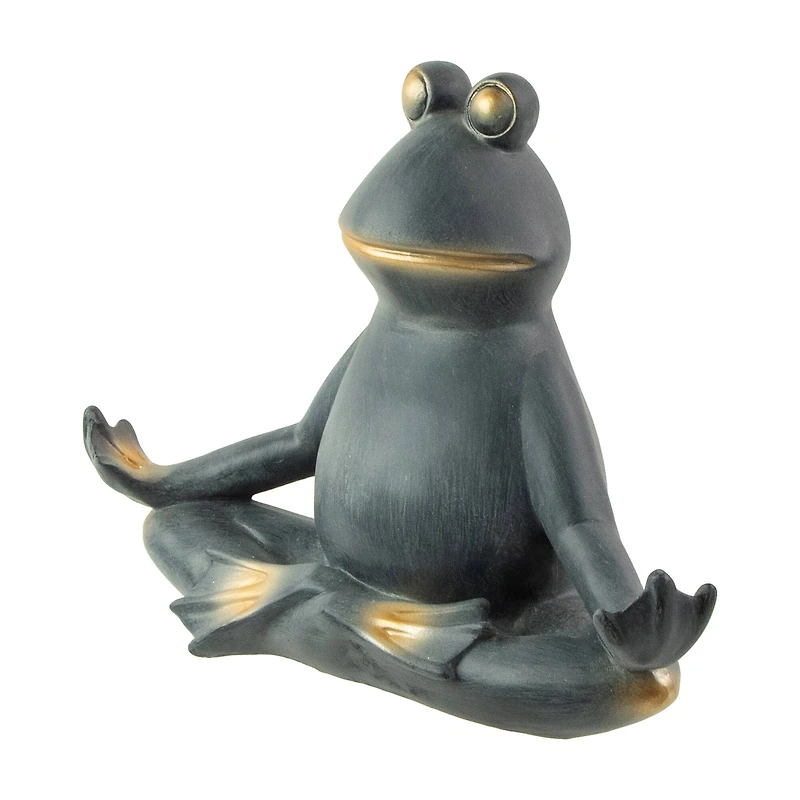 12" Frog in Lotus Yoga Position Garden Statue