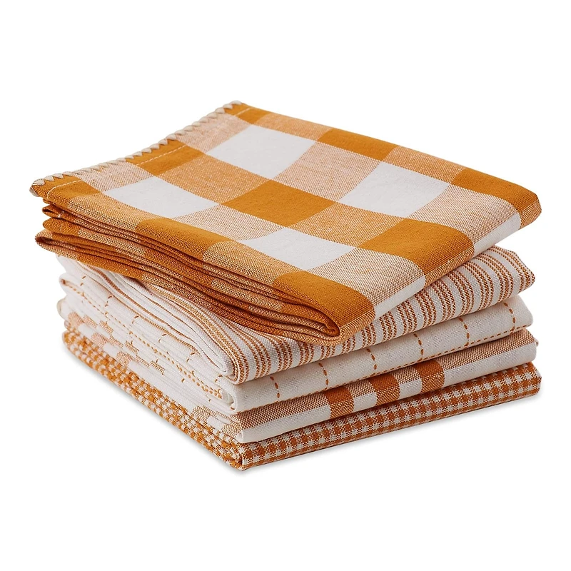 DII® Pumpkin Spice Farmhouse Woven Dishtowel Set