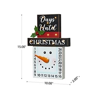 Glitzhome® 15" LED Christmas Snowman Countdown Décor
