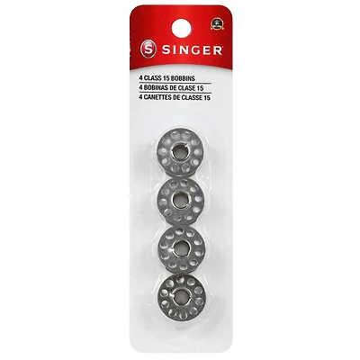 SINGER® Class 15 Metal Bobbins, 4ct.