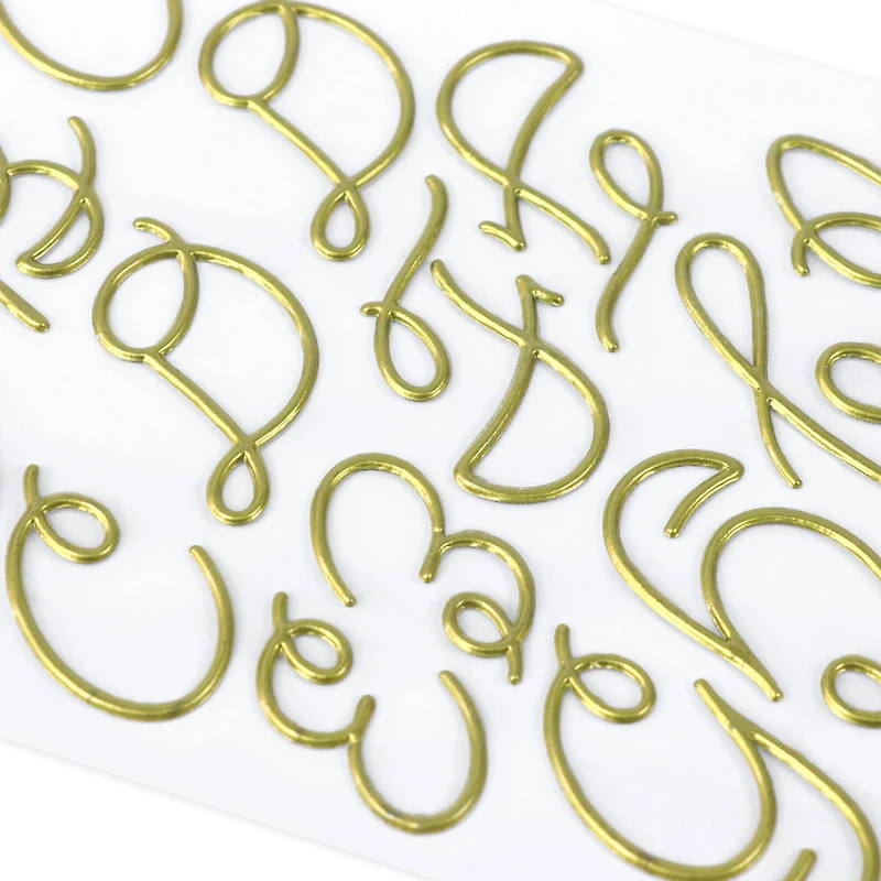 Gold Puffy Hand Letter Stickers by Recollections™