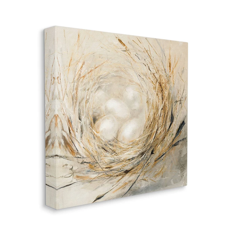Stupell Industries Abstract Baby Bird Egg Nest Countryside Animals Canvas Wall Art