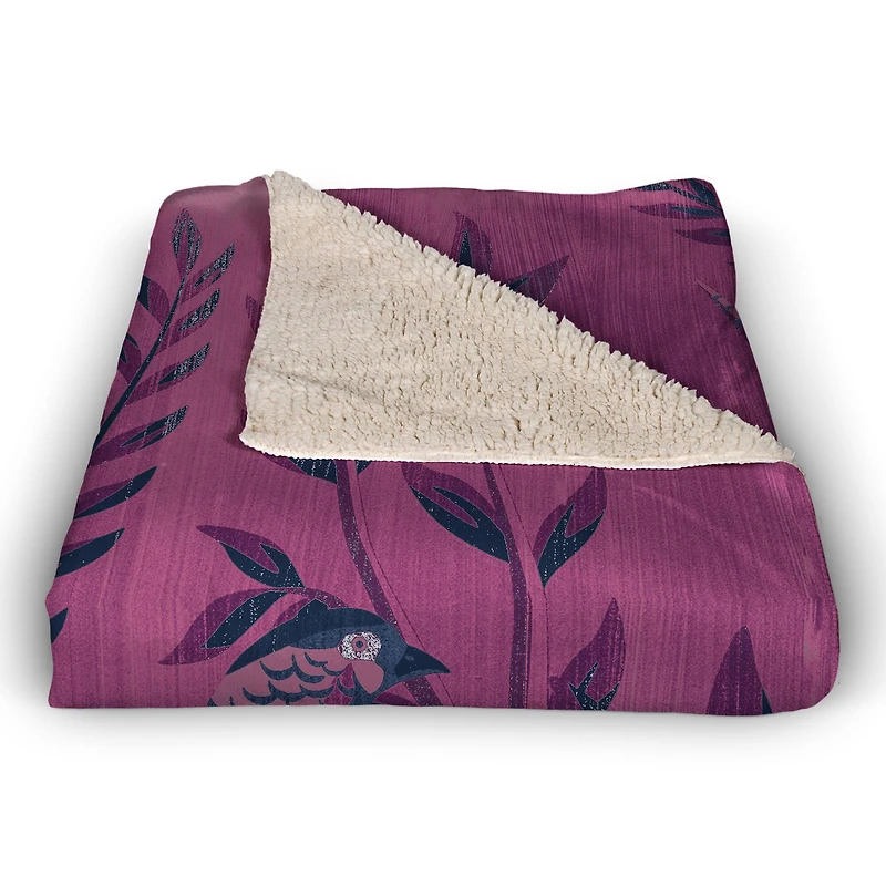 Peacock Pattern 50" x 60" Coral Fleece Blanket