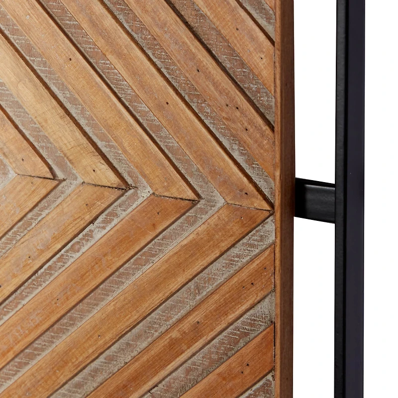 Set of 2 Brown Metal Farmhouse Wall Decor 32", 12"