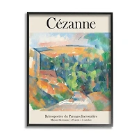 Stupell Industries Traditional Cezanne Landscape Painting Exhibition Poster Framed Giclee Art