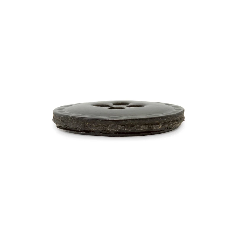 Dritz® 18mm Black Recycled Leather Round Button, 6ct.