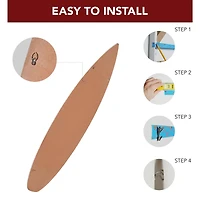 American Art Decor Dogtown Collage Surfboard Plaque Wall Sign - 15" x 59.625"