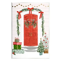 Stupell Industries Red Jolly Christmas Doorway Wall Plaque Art