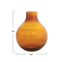 Hello Honey® Bloomingville 7.5" Amber Minimalist Glass Vase