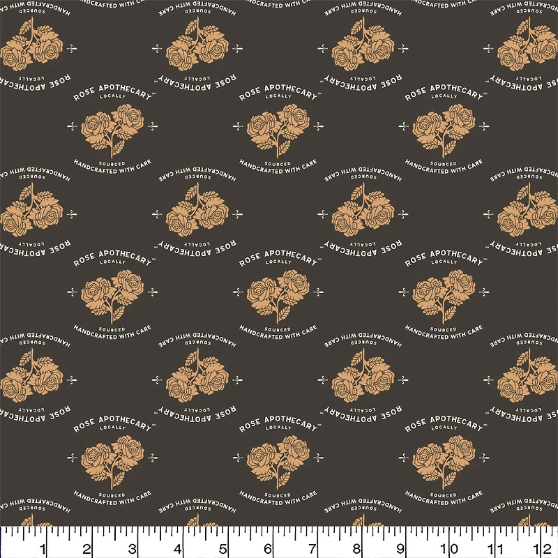 Schitt's Creek® Charcoal Rose Apothecary™ Cotton Fabric