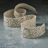 1.5" x 3yd. Natural Script Cotton Ribbon by Celebrate It™ Classic