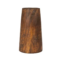 Hello Honey® Brown Round Reclaimed Wood Vase with Distressed Finish Set