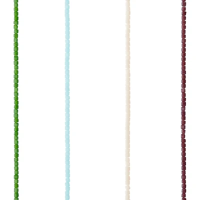 12 Pack: Purple, Green & Blue Glass Cube Beads, 3mm by Bead Landing™