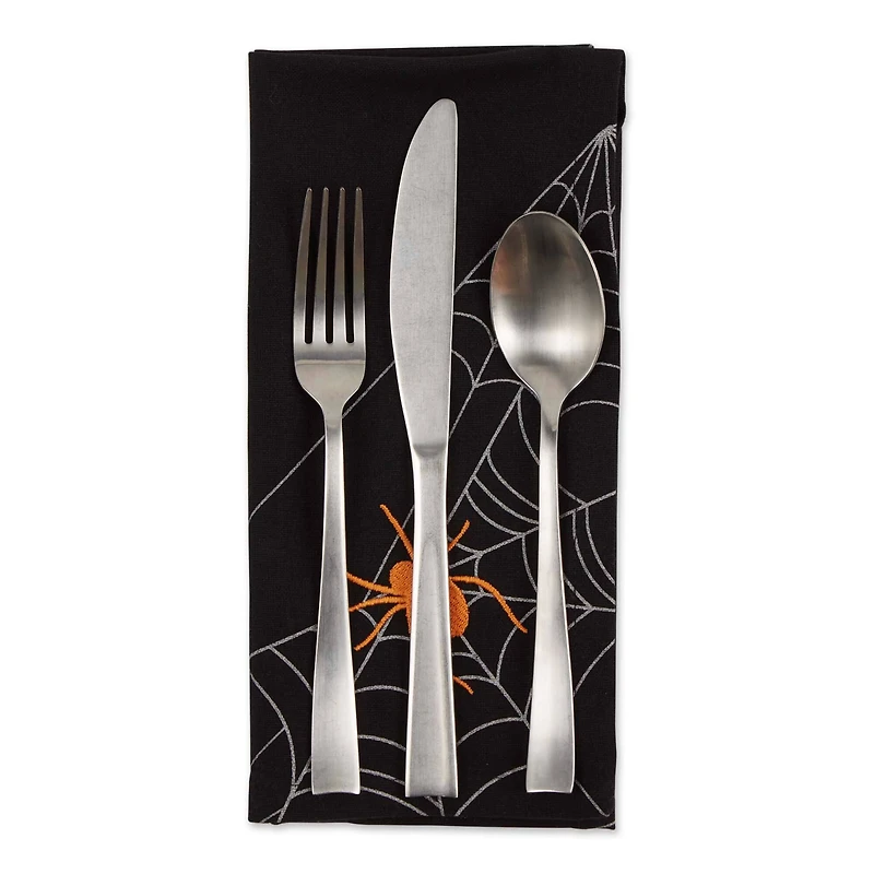 DII® Spooky Spiderweb Embellished Dinner Napkins, 4ct.