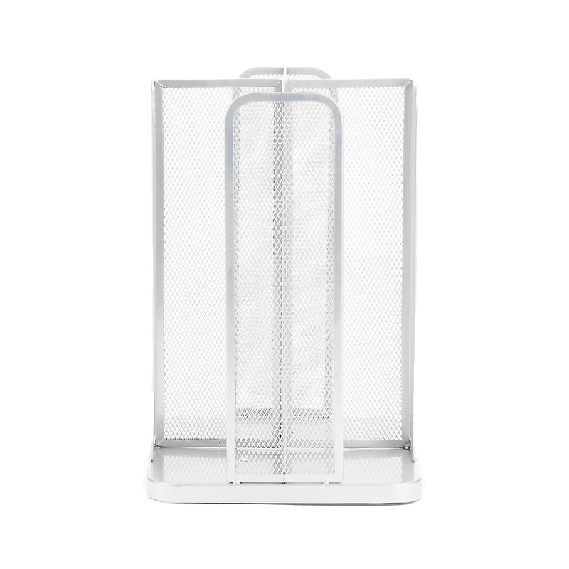 Mind Reader White 4-Compartment Carousel Cup and Lid Organizer