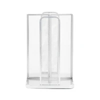 Mind Reader White 4-Compartment Carousel Cup and Lid Organizer