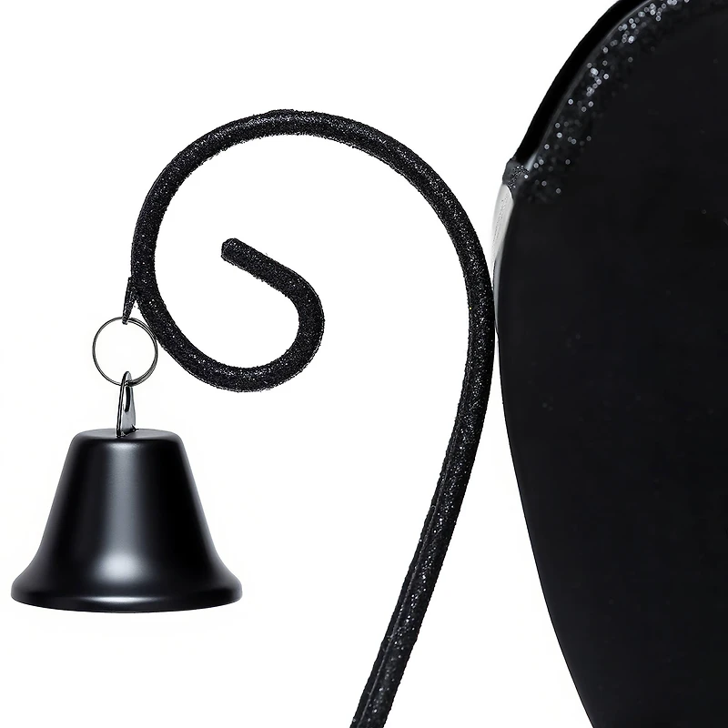 18" Black Metal Sled with Bell Tabletop Décor by Ashland®
