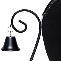 18" Black Metal Sled with Bell Tabletop Décor by Ashland®