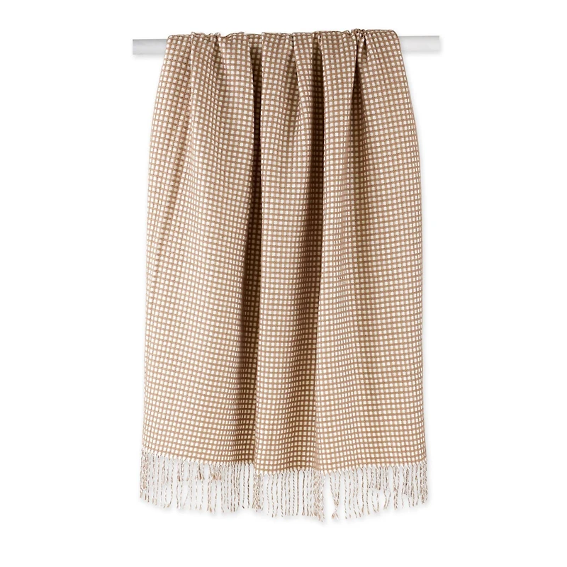 DII® Stone & White Waffle Knit Throw