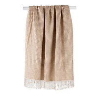 DII® Stone & White Waffle Knit Throw