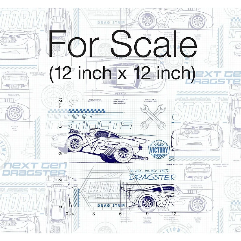 RoomMates Disney Pixar Cars Schematic Peel & Stick Wallpaper