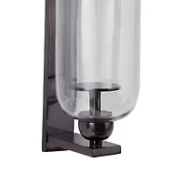 Black Aluminum Modern Wall Sconce, 6" x 8" x 16"