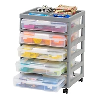 IRIS Gray 5-Case Scrapbook Cart