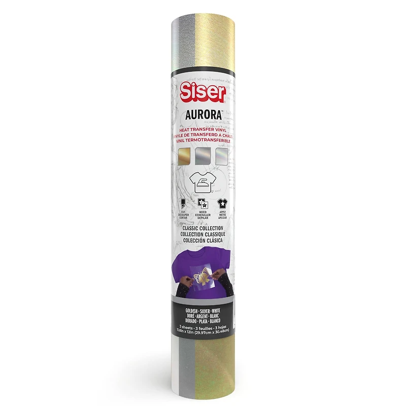 Siser Aurora Classic Collection Heat Transfer Vinyl Sampler 12in