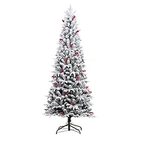 7ft. Pre-Lit Lexington Fir Artificial Christmas Tree, Warm White LED Lights