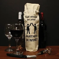 Personality Case™ Partners Canvas Wine Bag